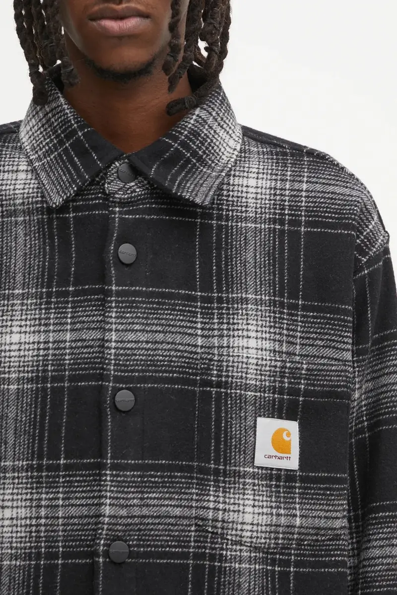 giacca con lana Brennan Shirt Jac colore grigio I035324.34JXX miniatura 4