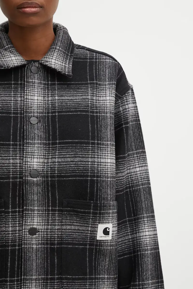 giacca con lana W' Brennan Shirt Jac colore grigio I035519.34JXX miniatura 4