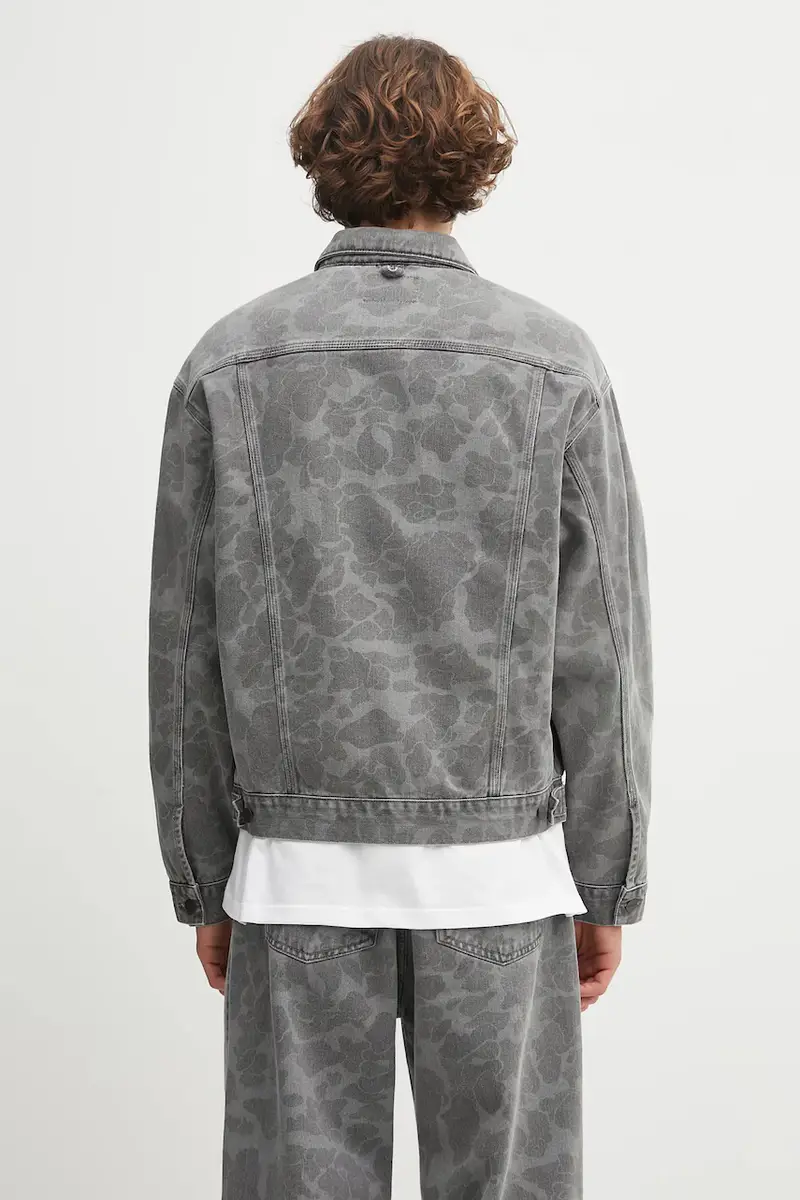 giacca di jeans Duck Helston Jacket colore grigio I033766.2I30H miniatura 3