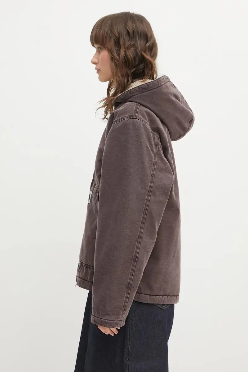 giacca di jeans W Hooded Mitch Jacket colore marrone I036317.33H0J miniatura 2