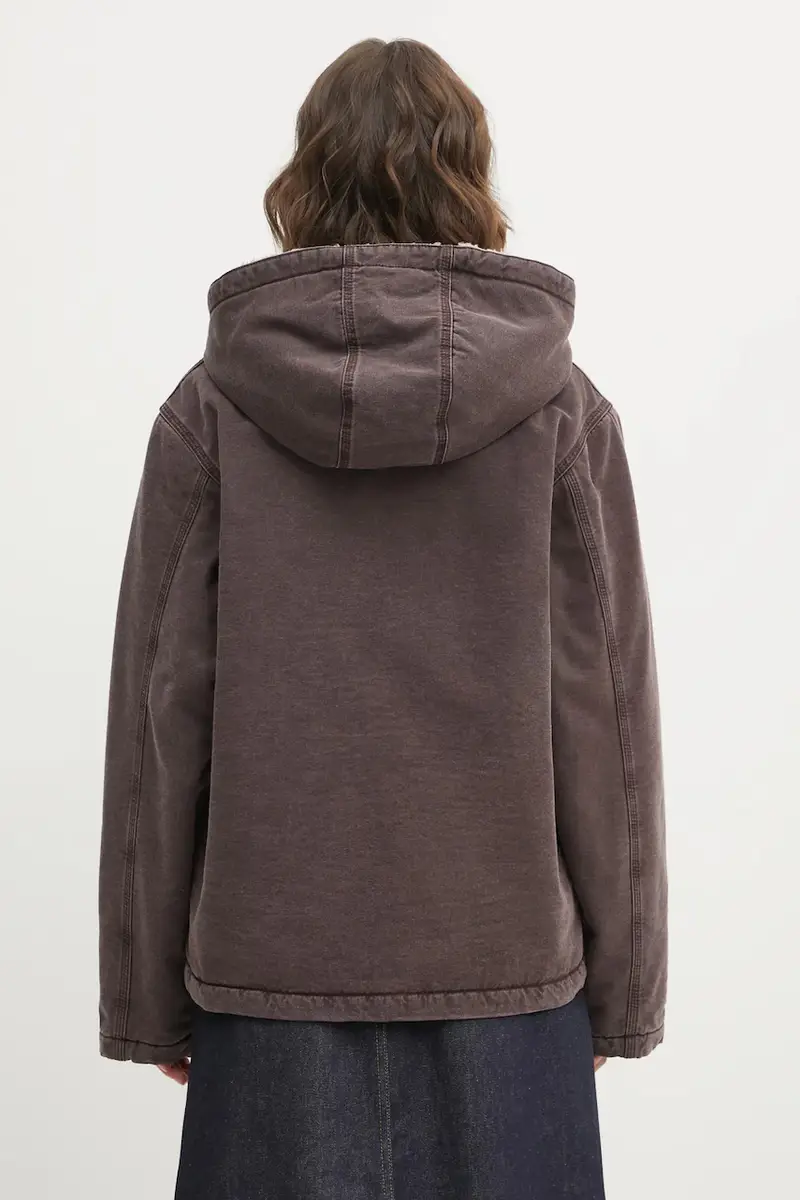 giacca di jeans W Hooded Mitch Jacket colore marrone I036317.33H0J miniatura 3