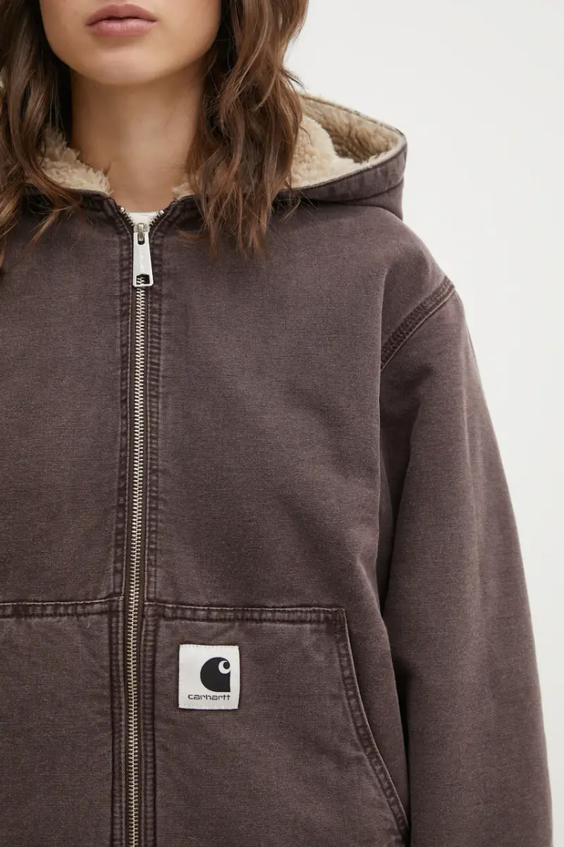 giacca di jeans W Hooded Mitch Jacket colore marrone I036317.33H0J miniatura 4