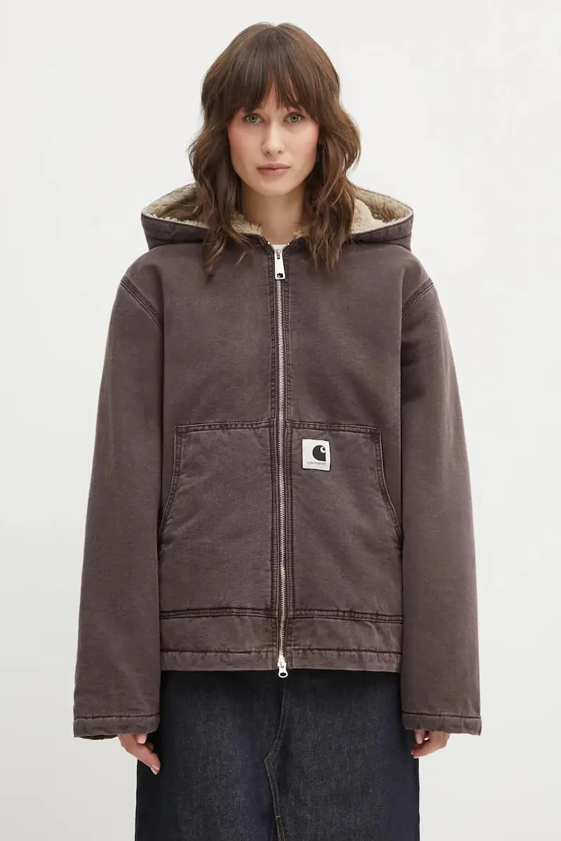 giacca di jeans W Hooded Mitch Jacket colore marrone I036317.33H0J