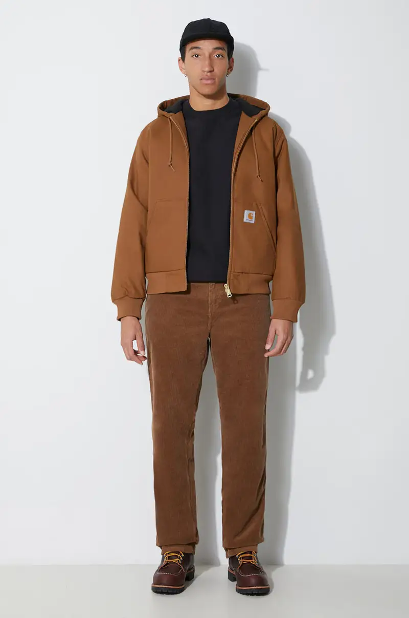 giacca in cotone colore marrone miniatura 2