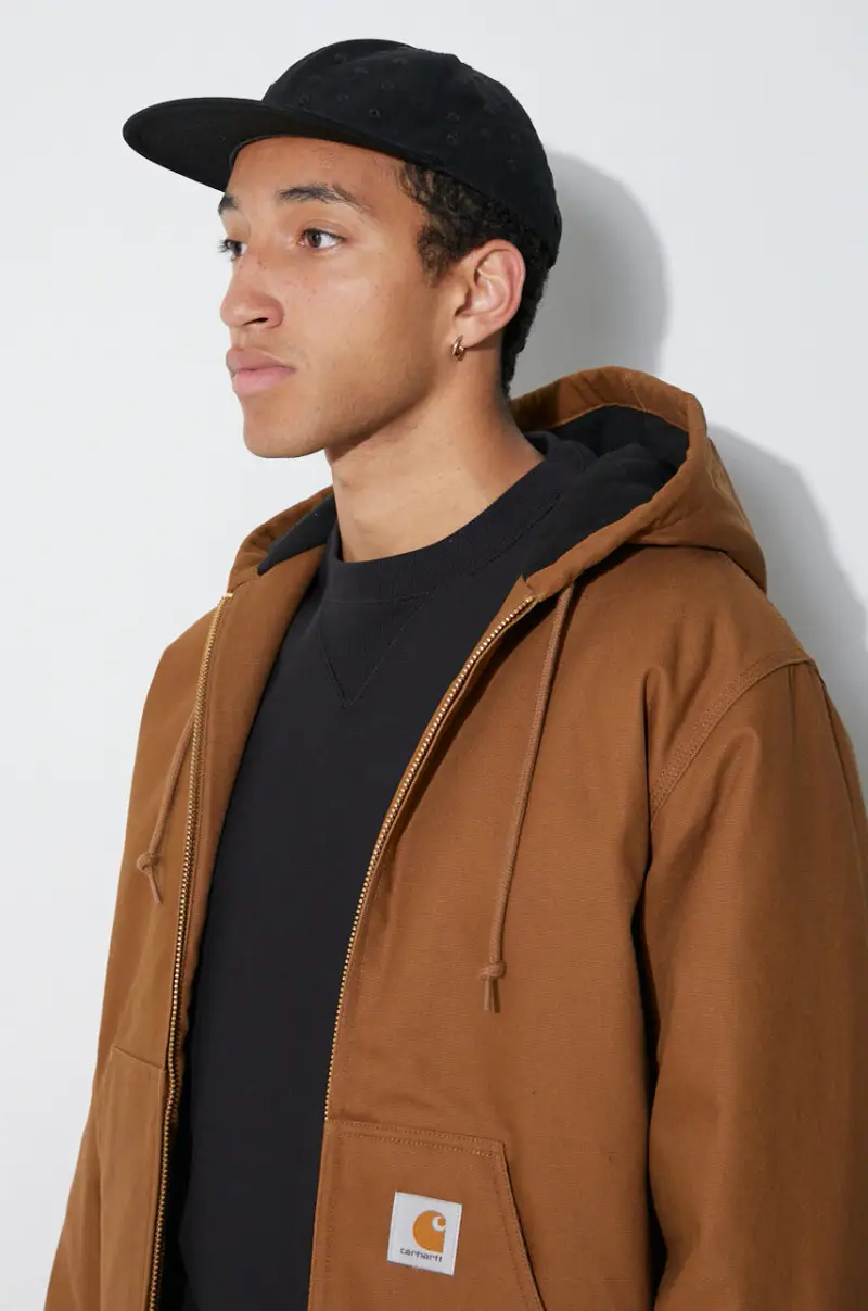 giacca in cotone colore marrone miniatura 5