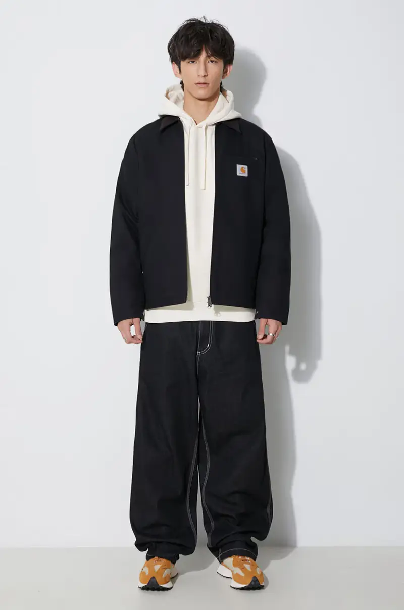 giacca in cotone colore nero miniatura 2