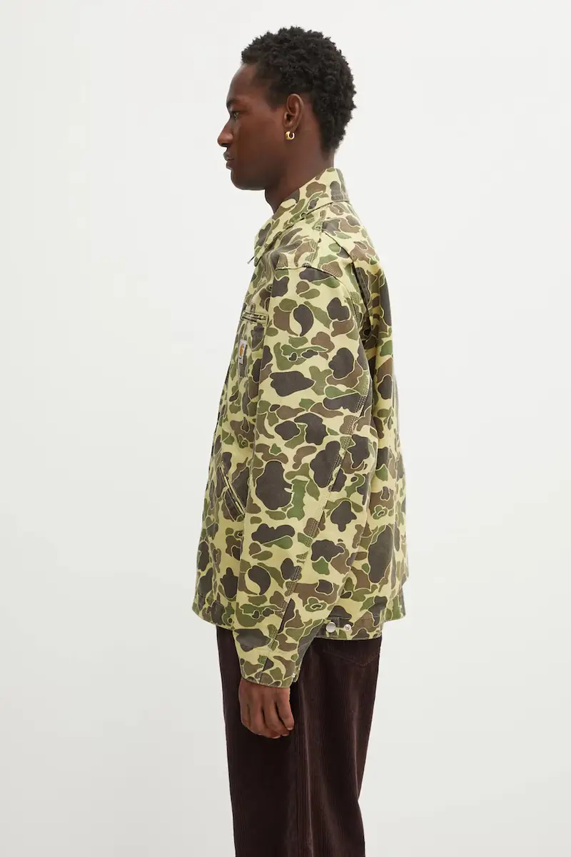 giacca in cotone Duck Detroit Jacket colore verde I034281.2EQ06 miniatura 2