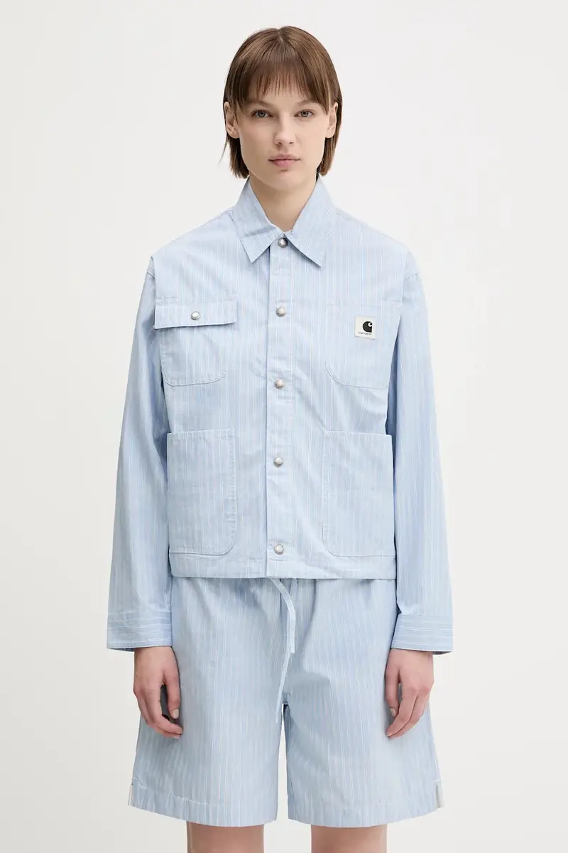 giacca in cotone Nota Shirt Jac colore blu I034555