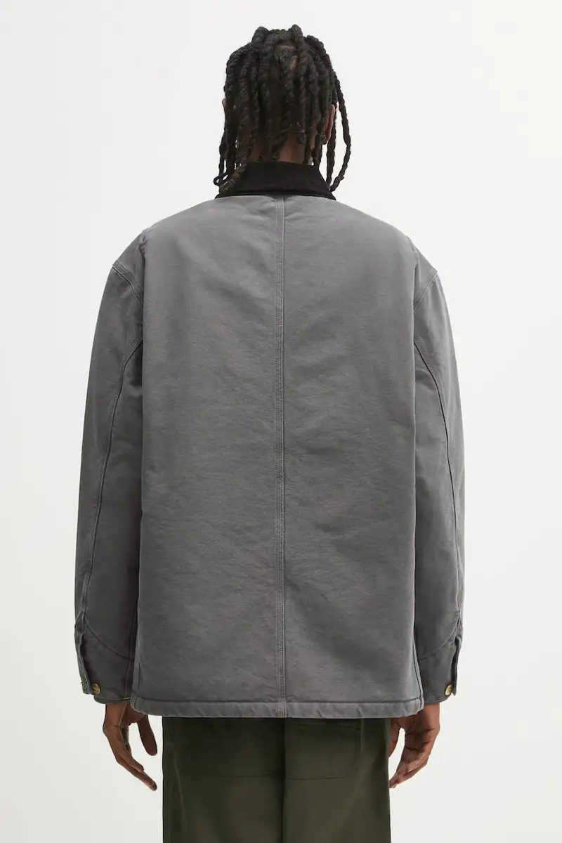 giacca in cotone OG Chore Coat colore grigio I035613.3CL4O miniatura 3