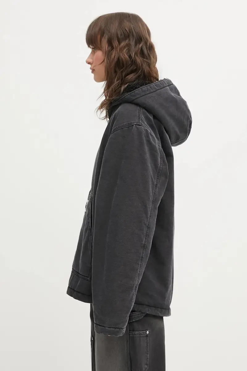 giacca in cotone W Hooded Mitch Jacket colore nero I036317.890J miniatura 2