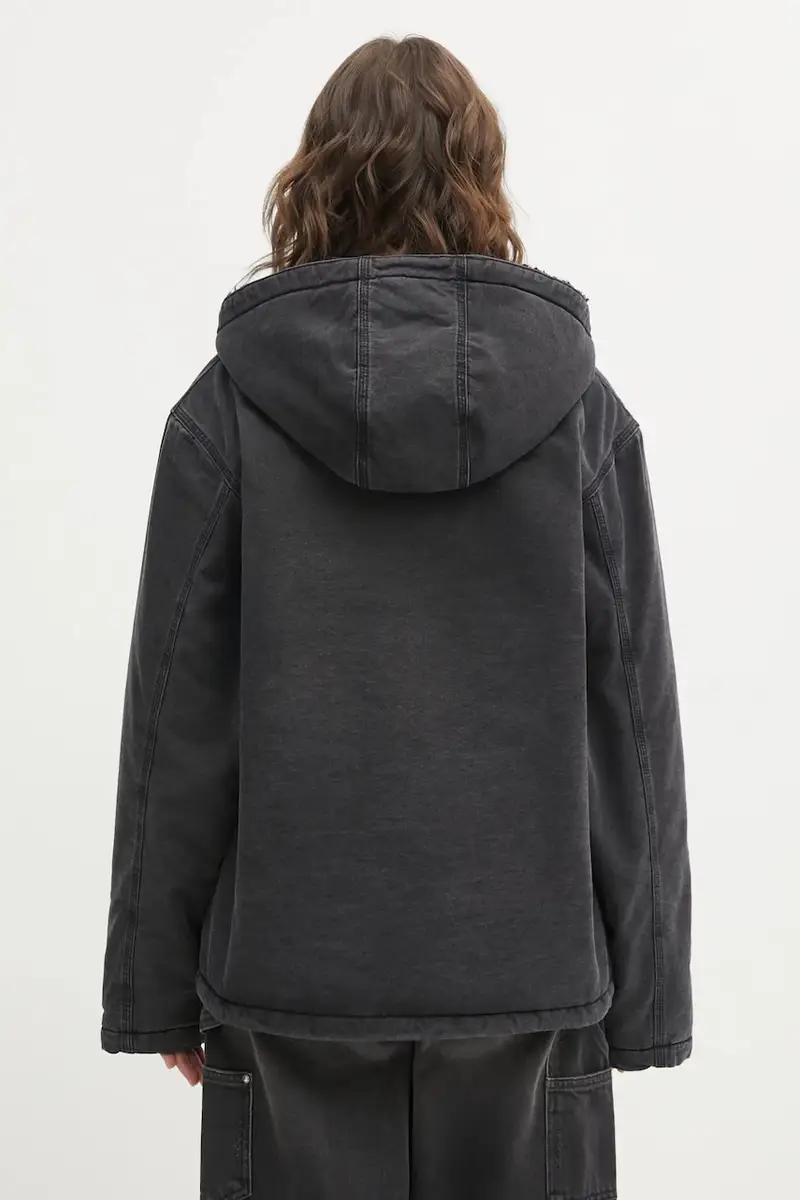 giacca in cotone W Hooded Mitch Jacket colore nero I036317.890J miniatura 3