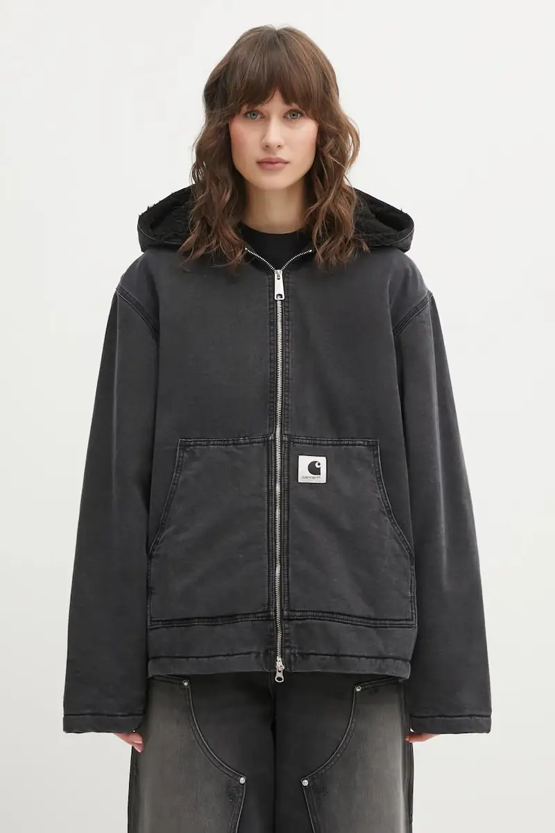 giacca in cotone W Hooded Mitch Jacket colore nero I036317.890J