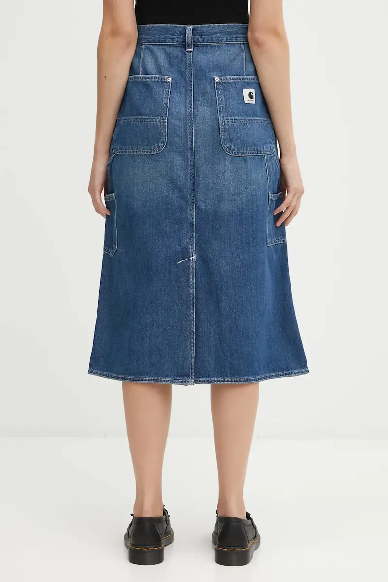 gonna di jeans W' Double Knee Skirt colore blu I035880.014L miniatura 3