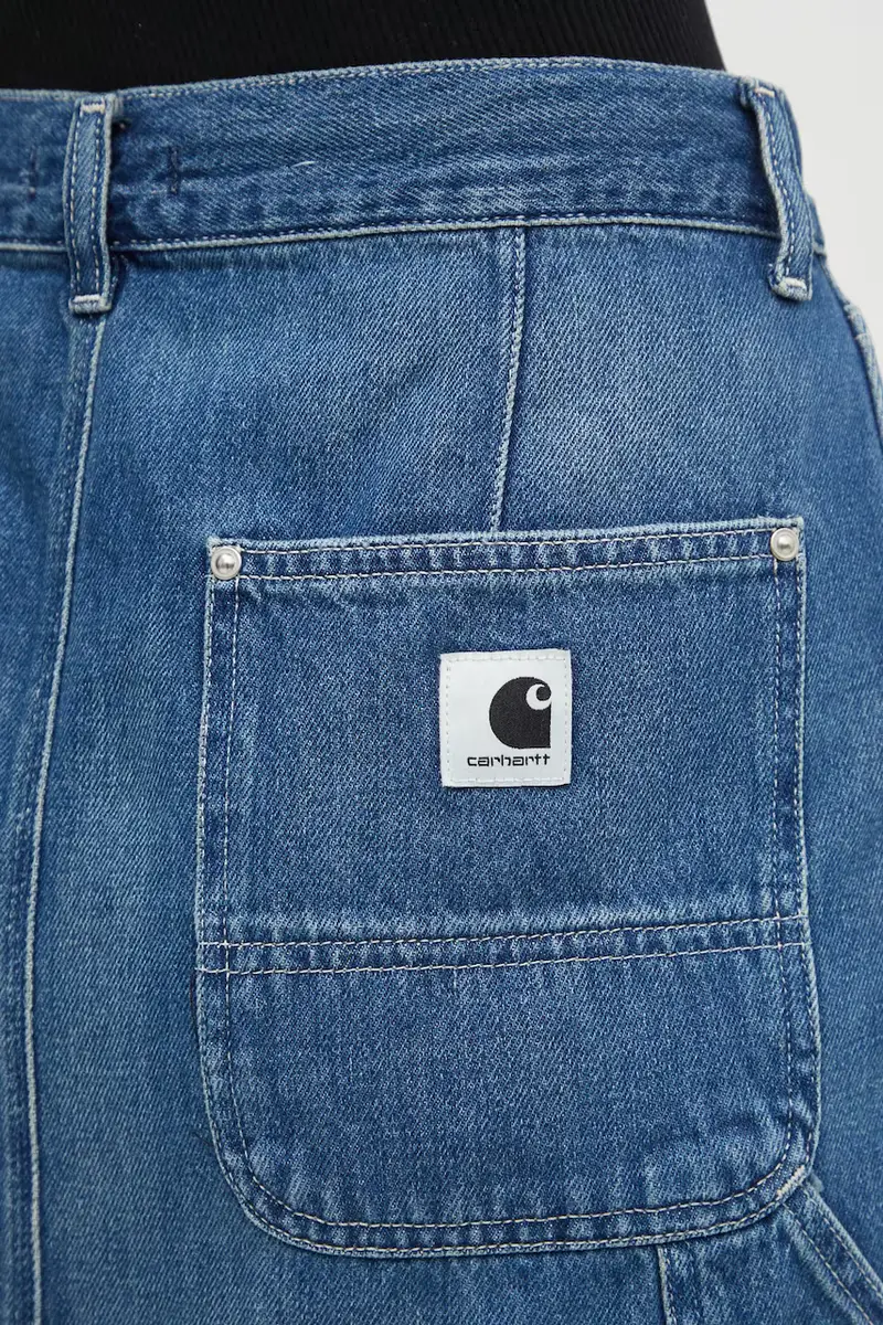 gonna di jeans W' Double Knee Skirt colore blu I035880.014L miniatura 4