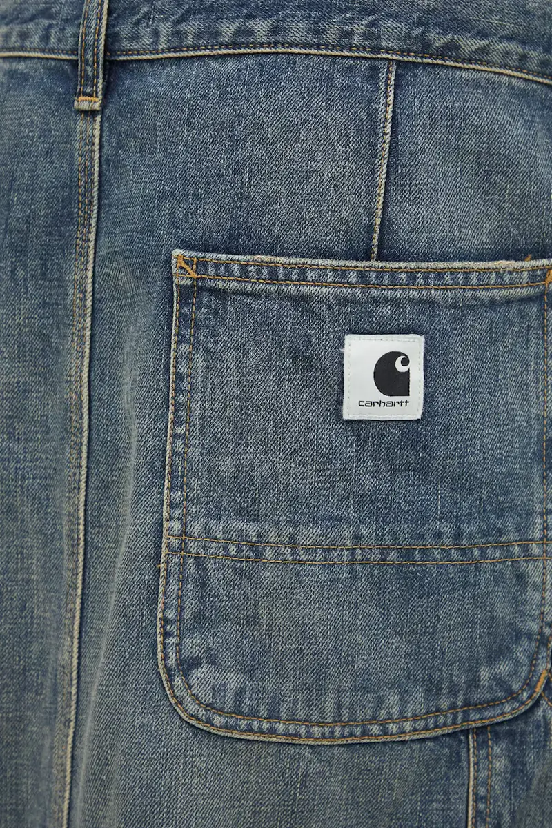 gonna in cotone W' Single Knee Skirt colore blu I034224.014Q miniatura 4