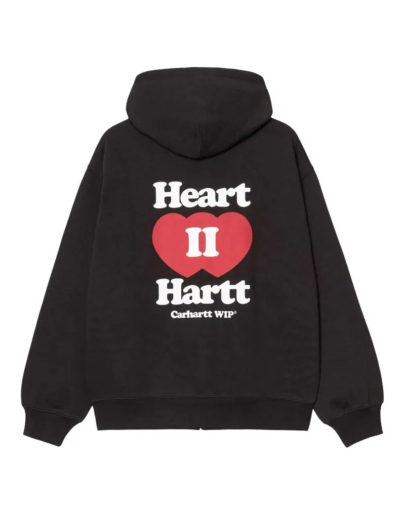 Carhartt Wip Hooded Heart II Hartt Sweater Jacket felpa con zip e cappuccio - Black L