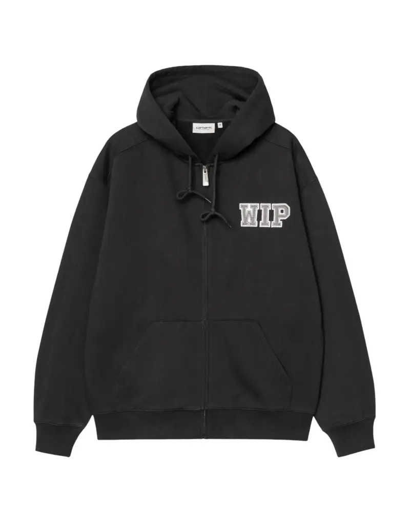 Hooded Mini Wip Sweat Jacket felpa con zip e cappuccio - Black stone washed S