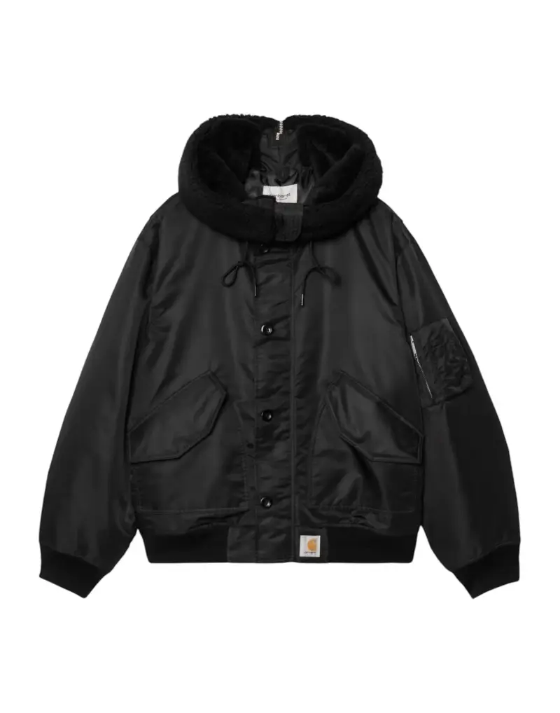 Hooded Oltera Bomber Jacket giacca invernale con cappuccio - Black S