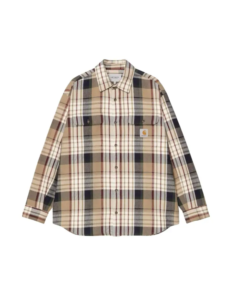 L/S Tamblyn Shirt camicia a quadri manica lunga - Tamblyn Check/Leather S