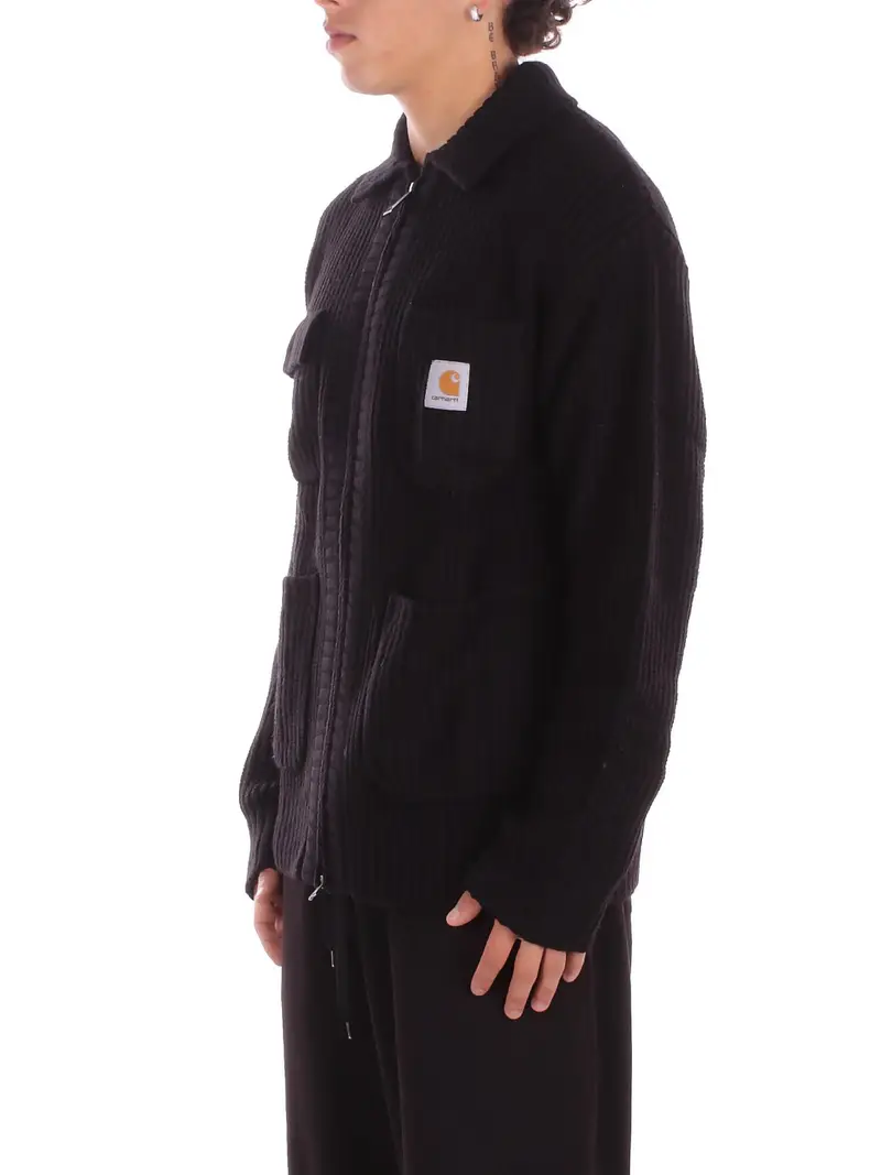 Maglia Uomo CARHARTT WIP Black Chore knit jacket miniatura 2