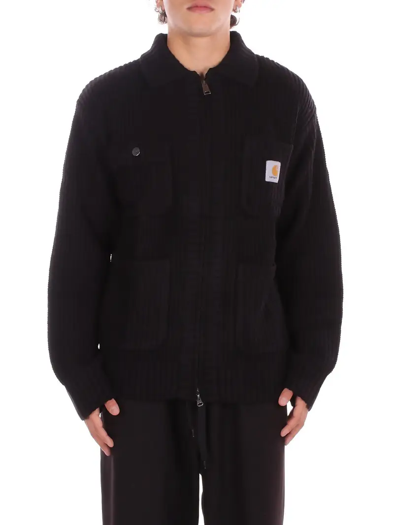 Maglia Uomo CARHARTT WIP Black Chore knit jacket