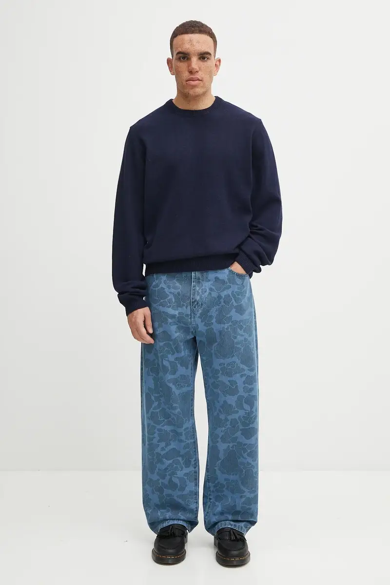 maglione con lana Alten Sweater colore blu navy I033917.J0XX miniatura 5