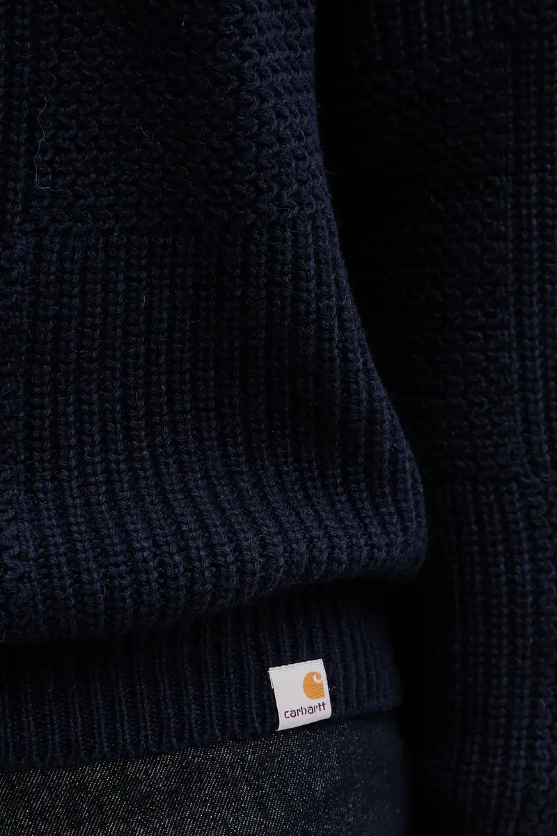 maglione con lana Bishop Sweater colore blu navy I035591.1CXX miniatura 4