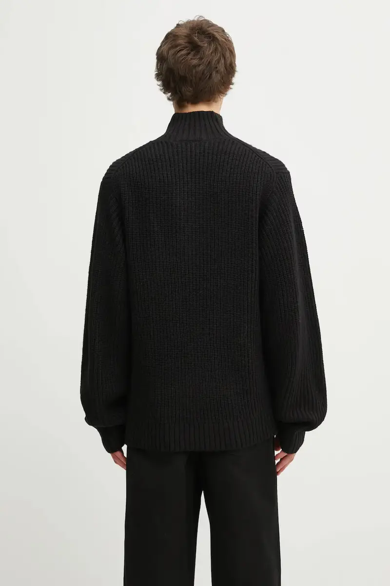 maglione con lana Detroit Half Zip Sweater colore nero I035398.89XX miniatura 3