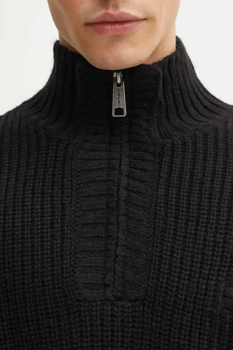 maglione con lana Detroit Half Zip Sweater colore nero I035398.89XX miniatura 4