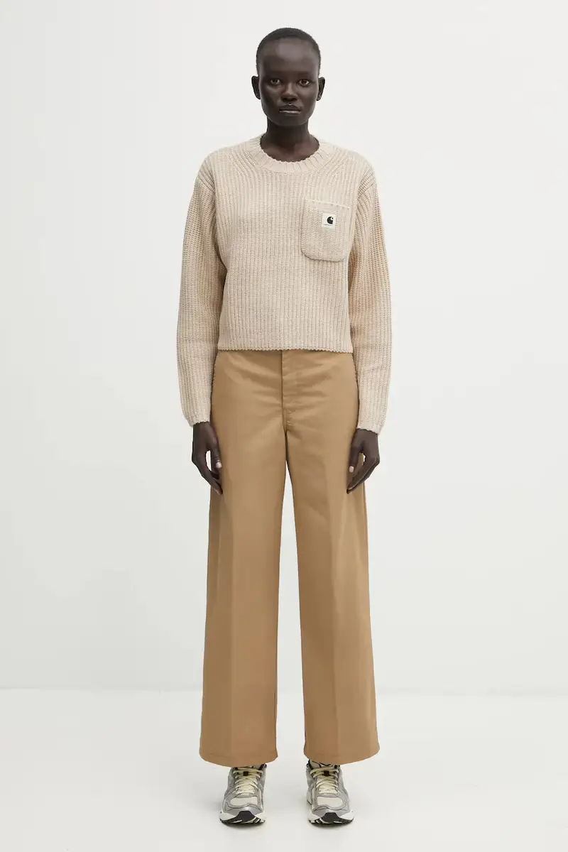 maglione con lana W' Mira Sweater colore beige I035382.2LPXX miniatura 5