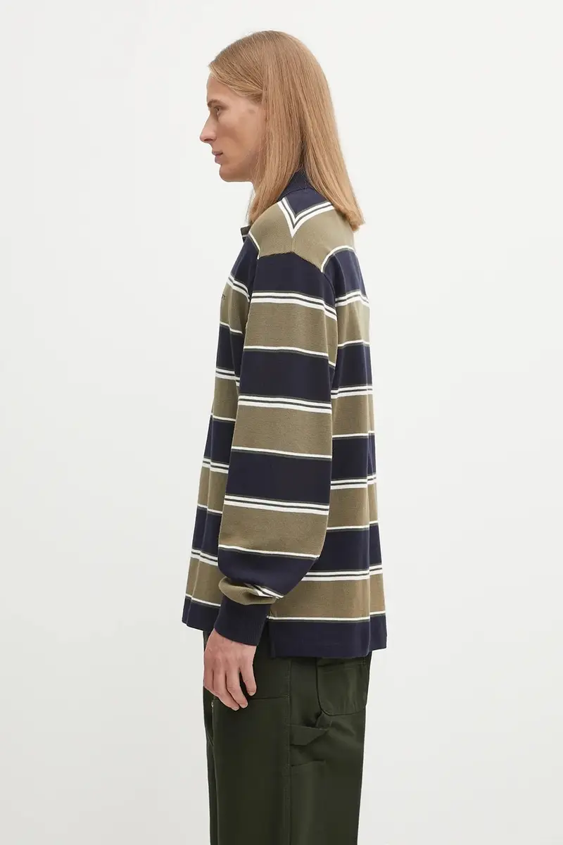 maglione in cotone S Malone Rugby Shirt uomo colore verde I035313.37XXX miniatura 2