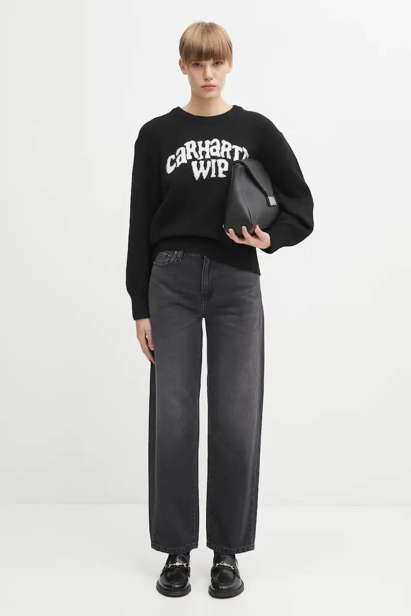 maglione in misto lana W' Guide Club Sweater donna colore nero I035386.K02XX miniatura 5