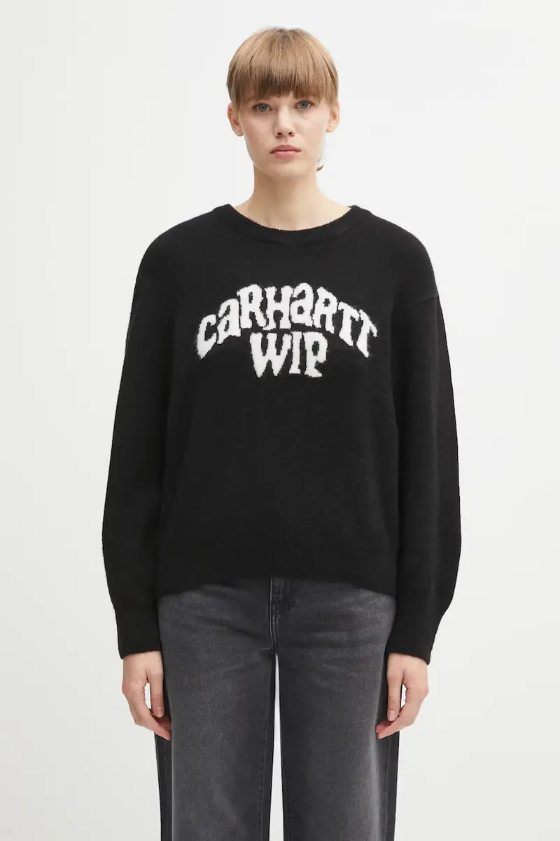 maglione in misto lana W' Guide Club Sweater donna colore nero I035386.K02XX