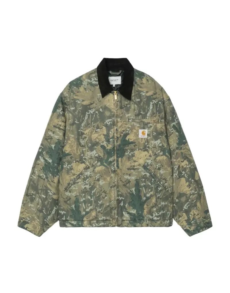 OG Detroit Jacket giacca invernale camo con colletto - Camo Combi/Green/Black stone washed M