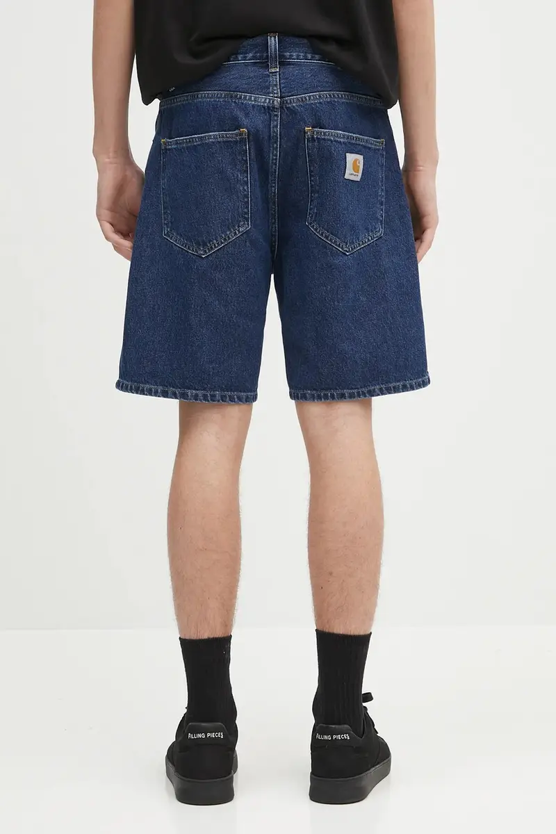 pantaloncini di jeans in cotone Nolan Short colore blu navy I034869.106 miniatura 3