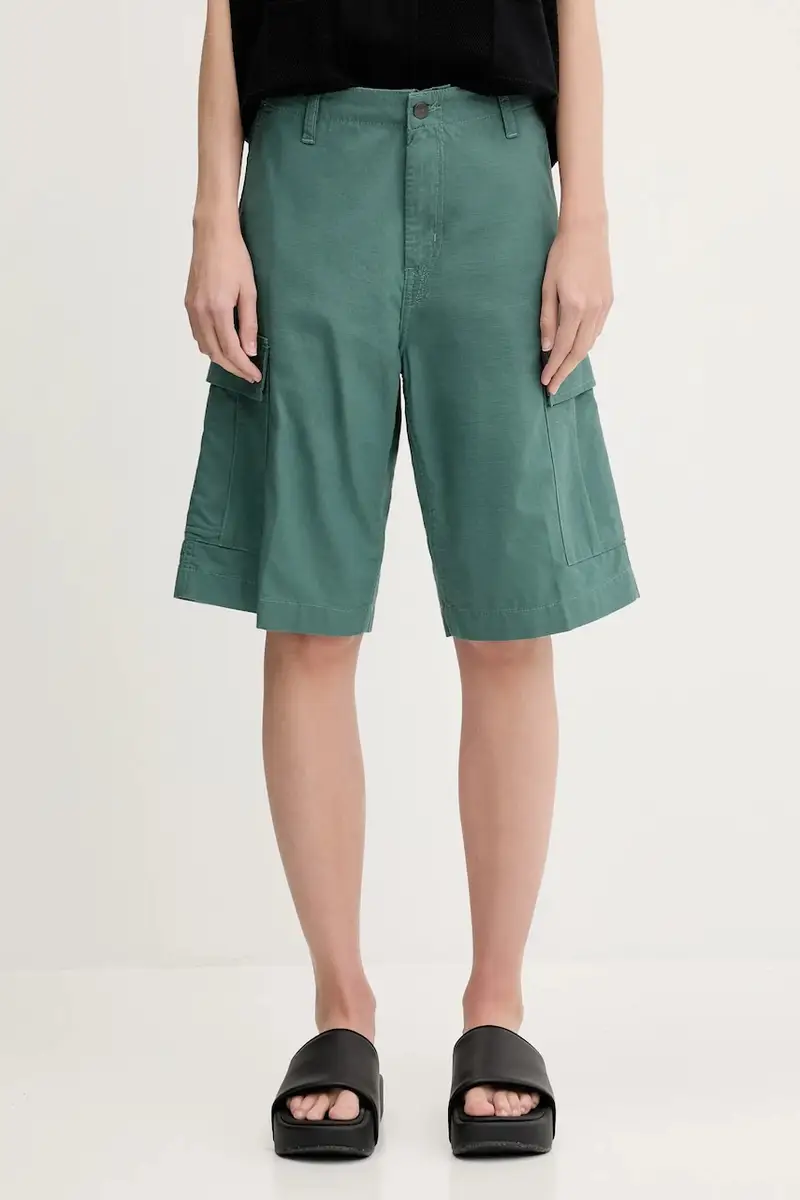 pantaloncini in cotone Regular Cargo Short colore verde I028246