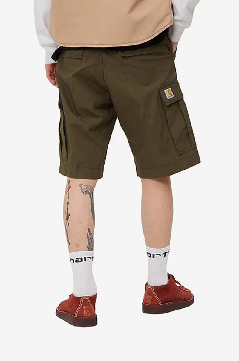 pantaloncini in cotone Regular Cargo Short Verde miniatura 2
