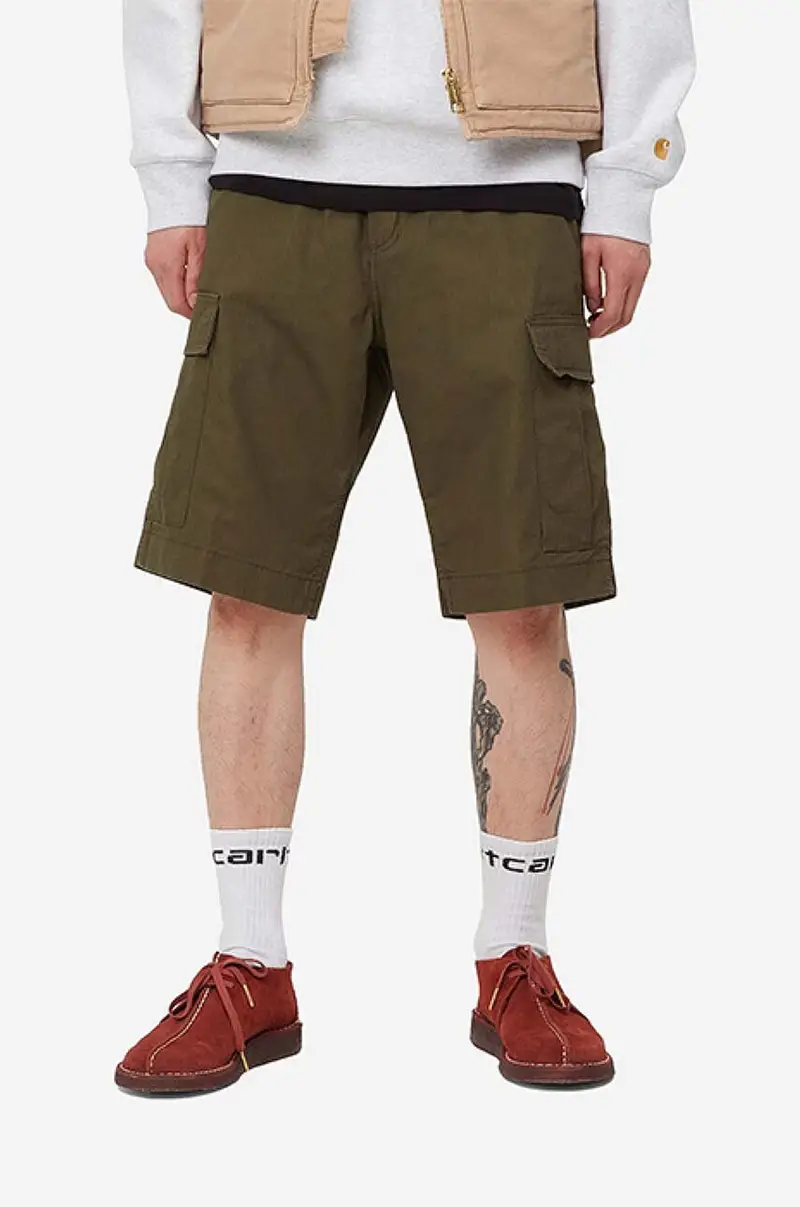 pantaloncini in cotone Regular Cargo Short Verde