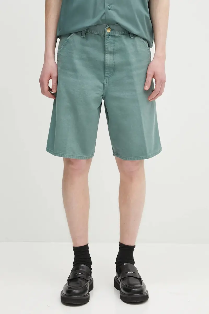 pantaloncini in cotone Single Knee Short colore verde I034797.2M24O