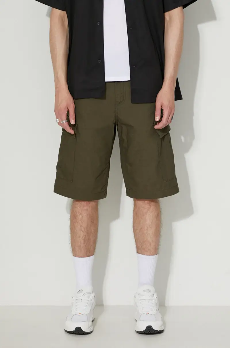 pantaloncini in cotone Szorty Carhartt Regular Cargo Short I028246 BLACK Verde