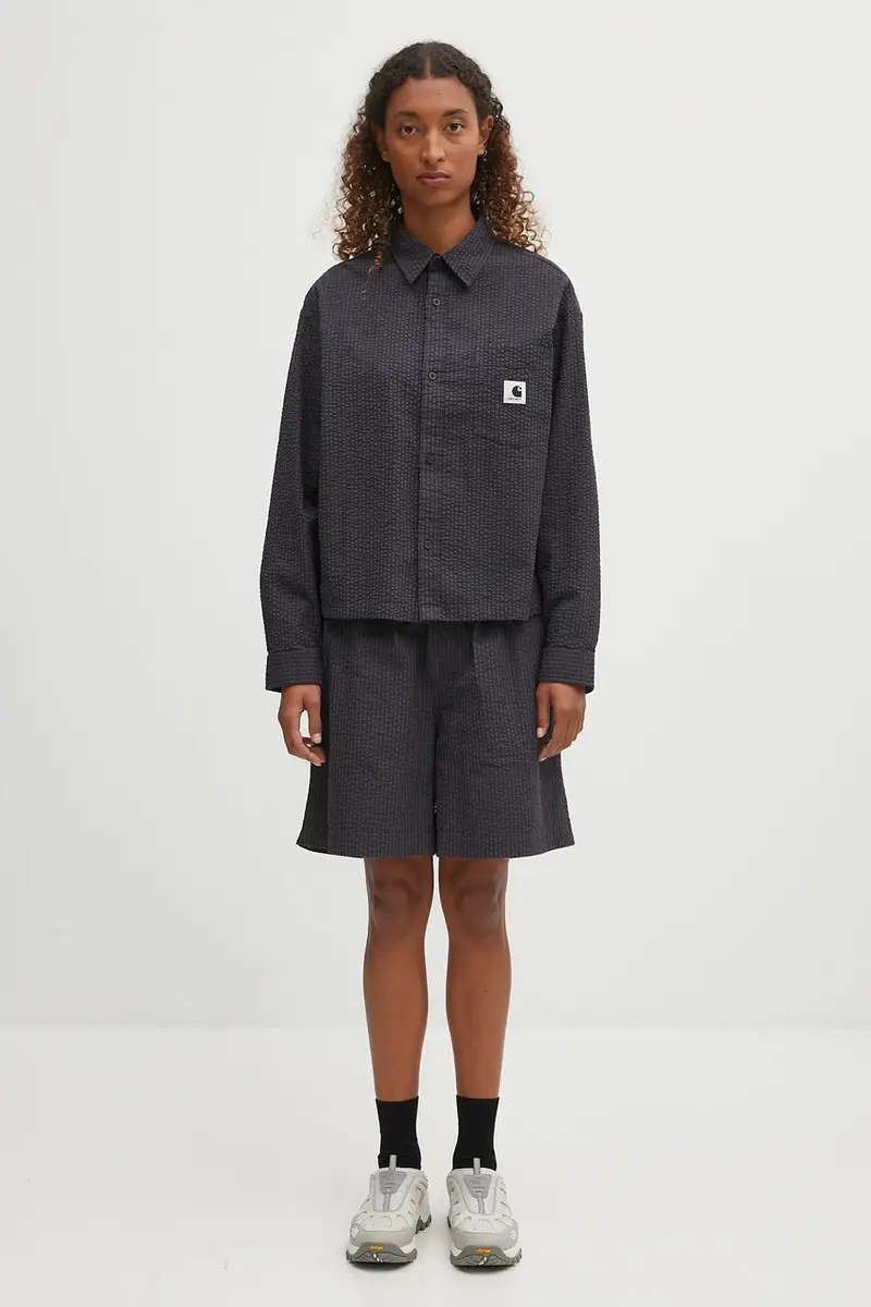 pantaloncini in cotone W' Toland donna colore nero I035133.31RXX miniatura 5