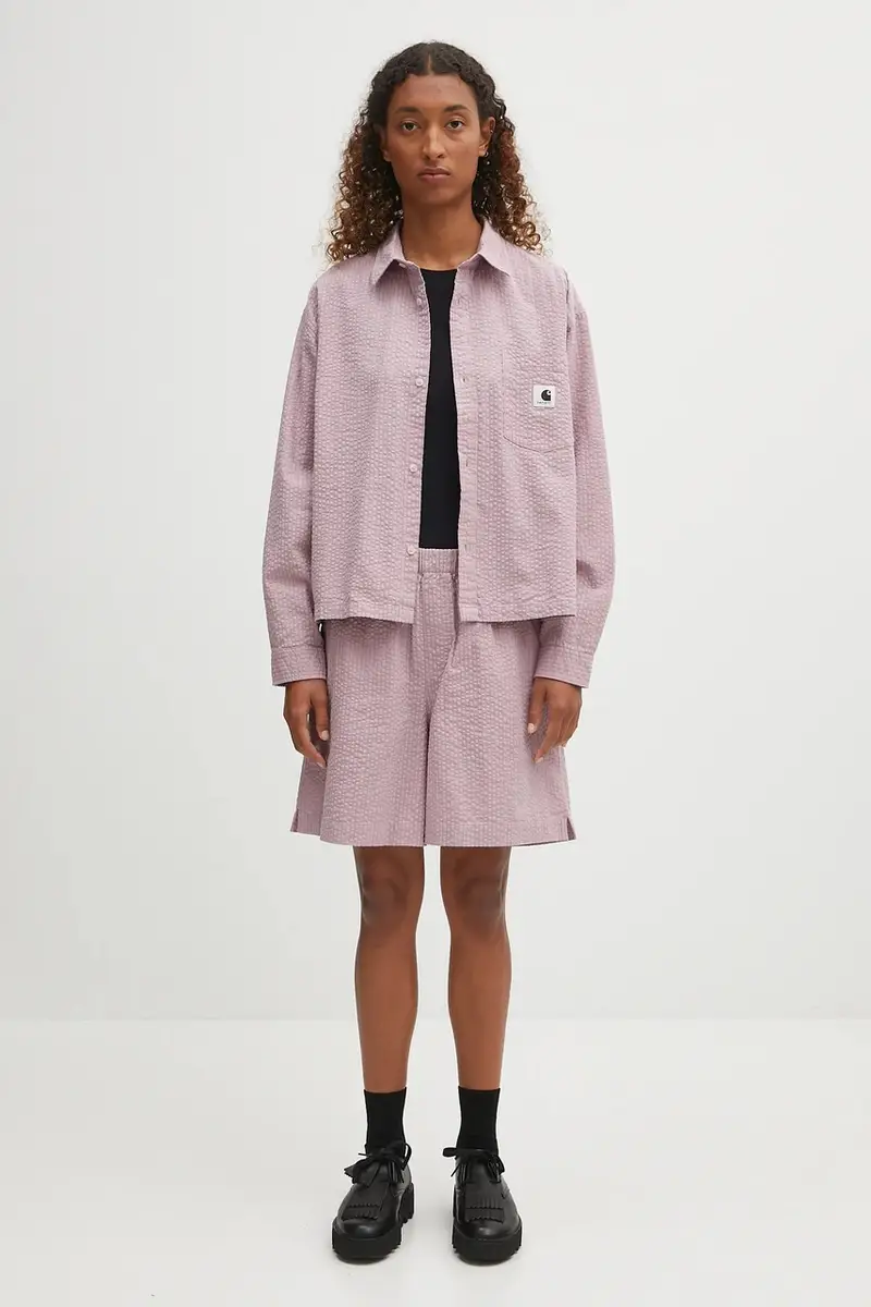 pantaloncini in cotone W' Toland donna colore rosa I035133.31TXX miniatura 5