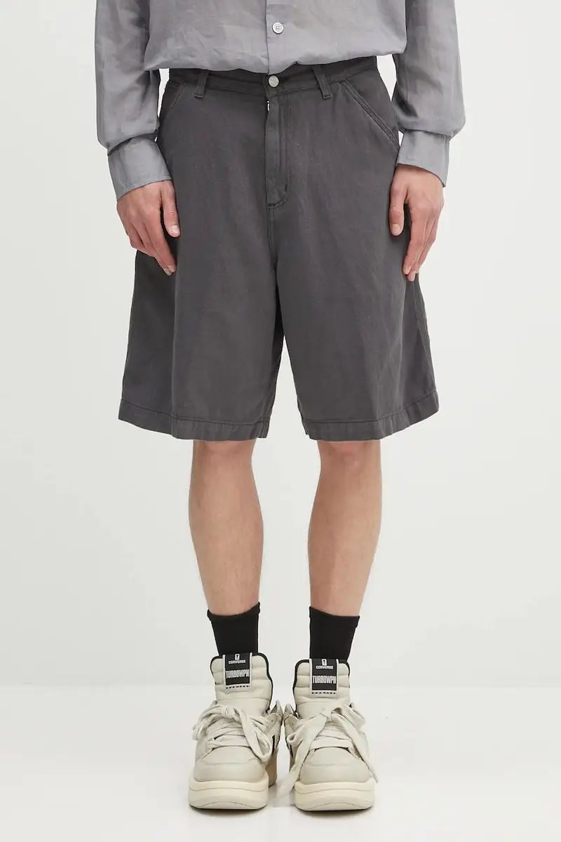 pantaloncini in lino misto Cooper Short uomo colore grigio I034805.87GD