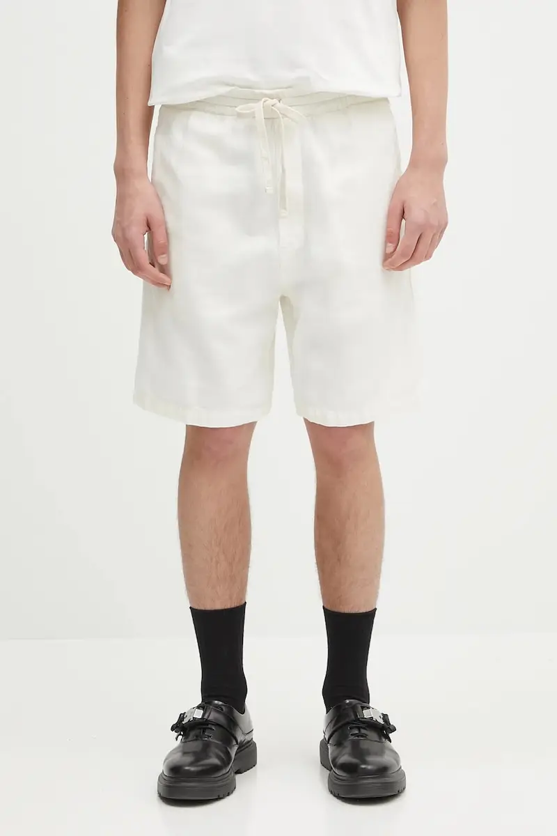pantaloncini in lino misto Rainer Short colore beige I034818.35002