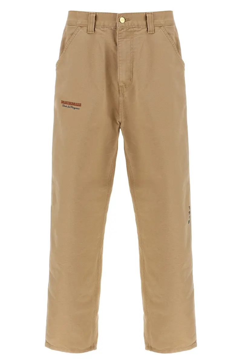 Pantalone Single Knee Graphic Beige