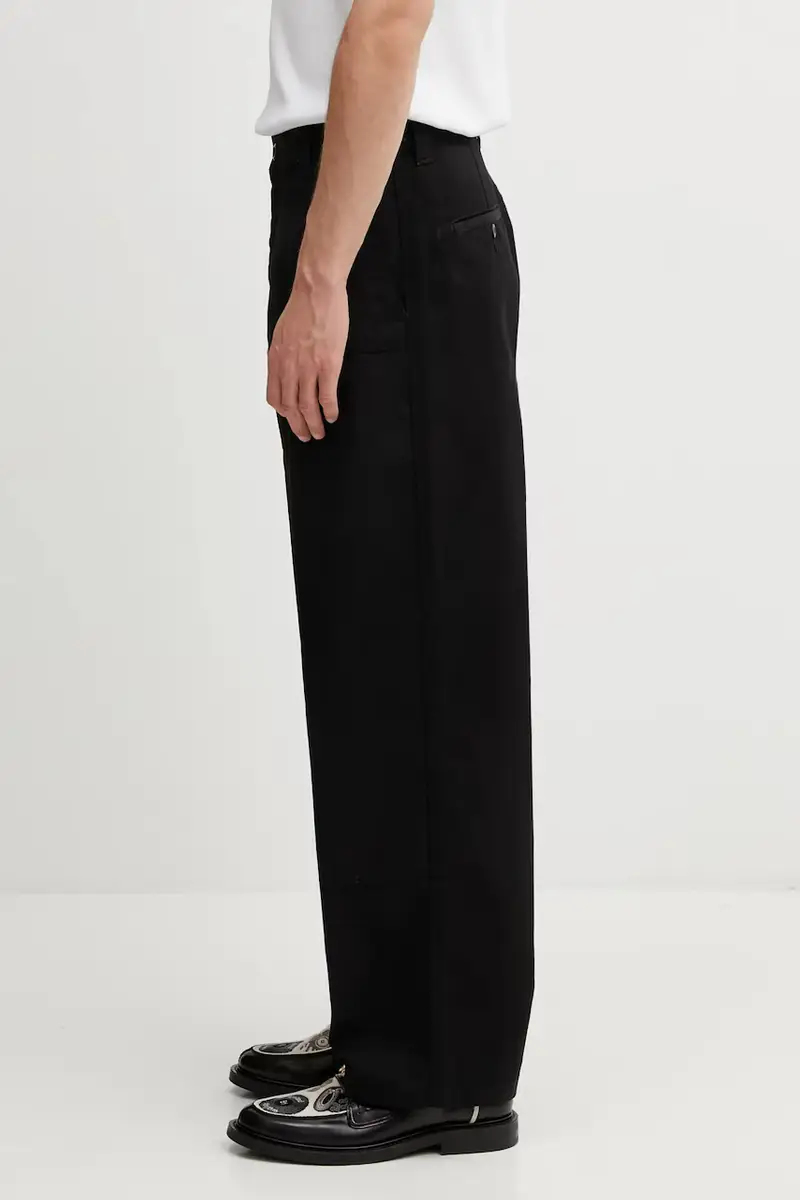 pantaloni Brady Double Knee Chino Pant Nero miniatura 2