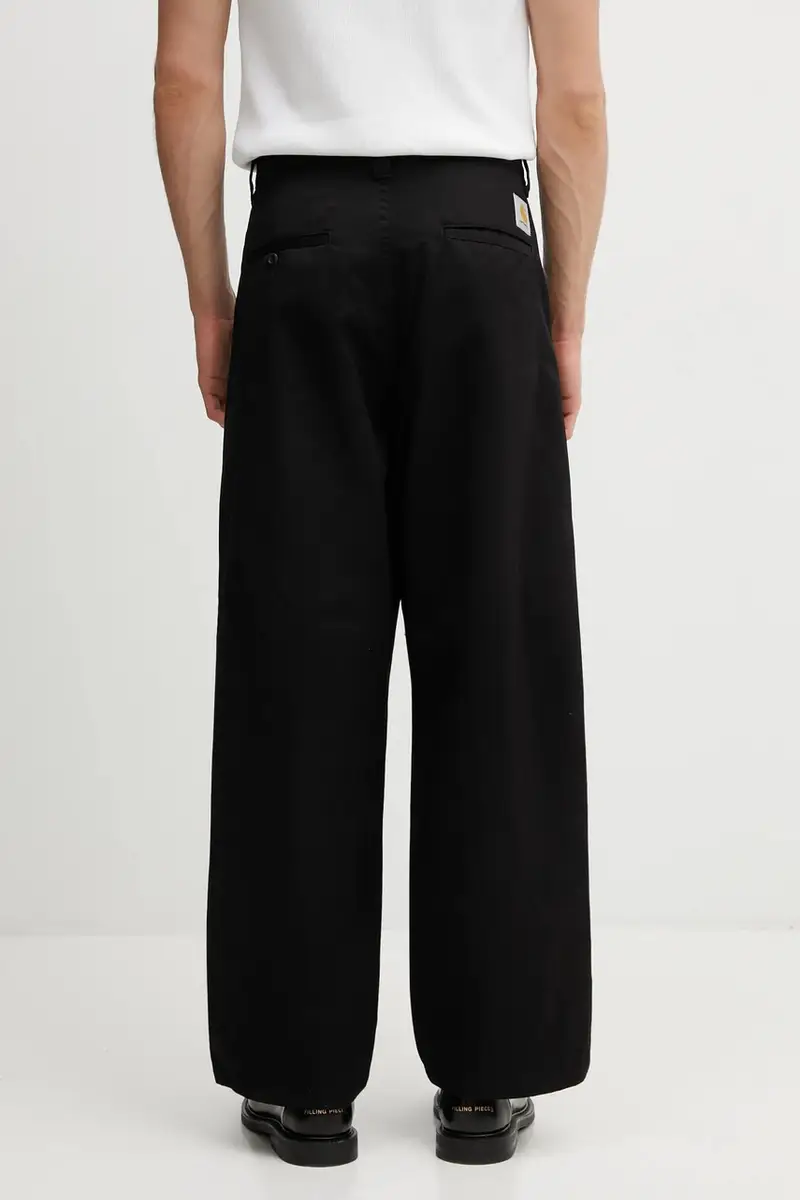 pantaloni Brady Double Knee Chino Pant Nero miniatura 3