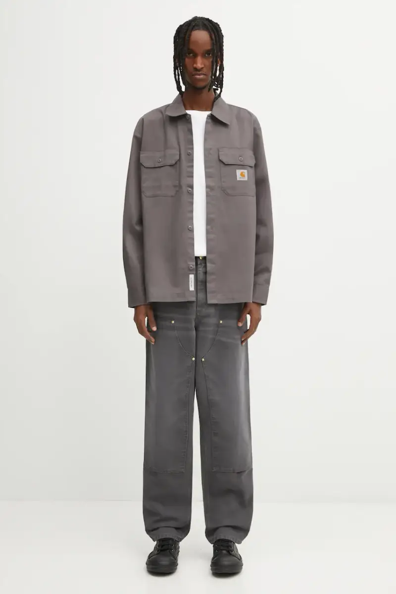 pantaloni Double Knee Pant uomo colore grigio I034796.874O miniatura 5