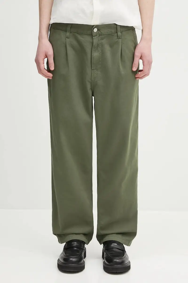 pantaloni in cotone Albert Pant colore verde I034804.66702