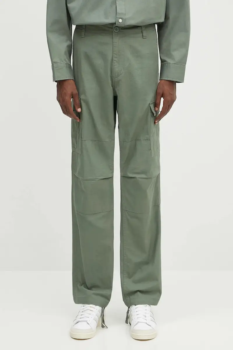 pantaloni in cotone Aviation Pant uomo colore verde I032468.1YF02